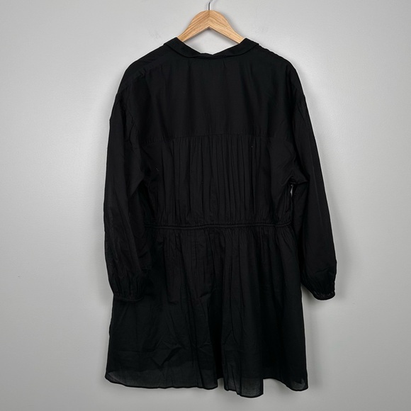 J. Crew Tie-front beach shirt in cotton voile Black XXL NEW BX640 - Picture 6 of 7